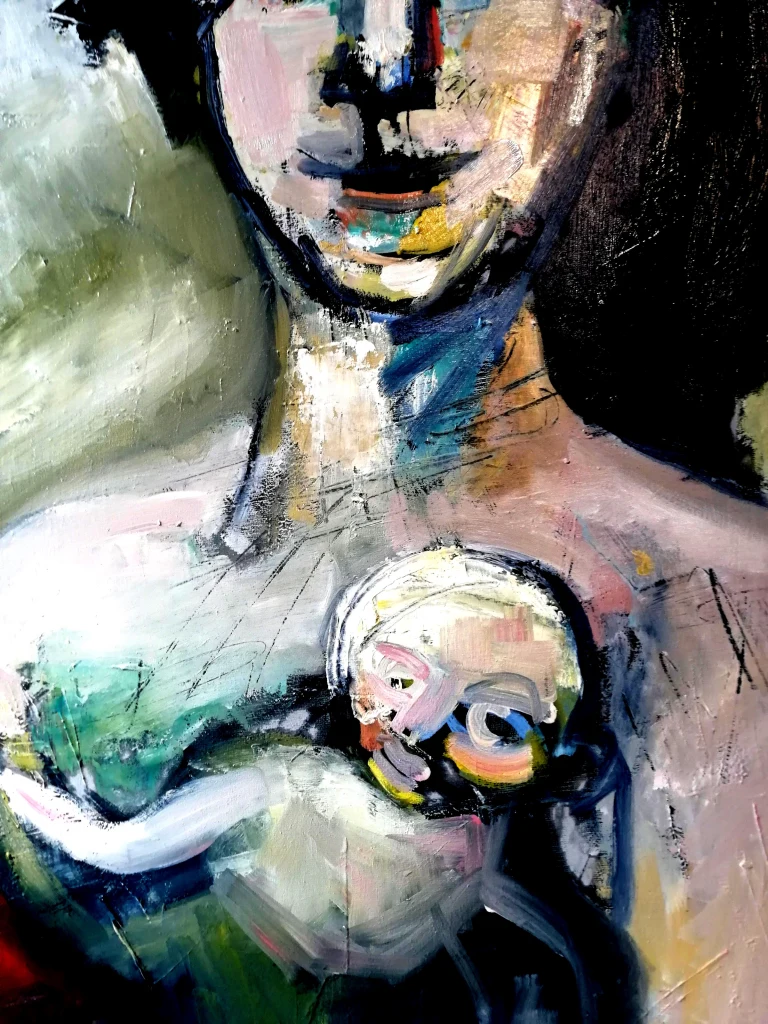 une mère et son enfant abîmé