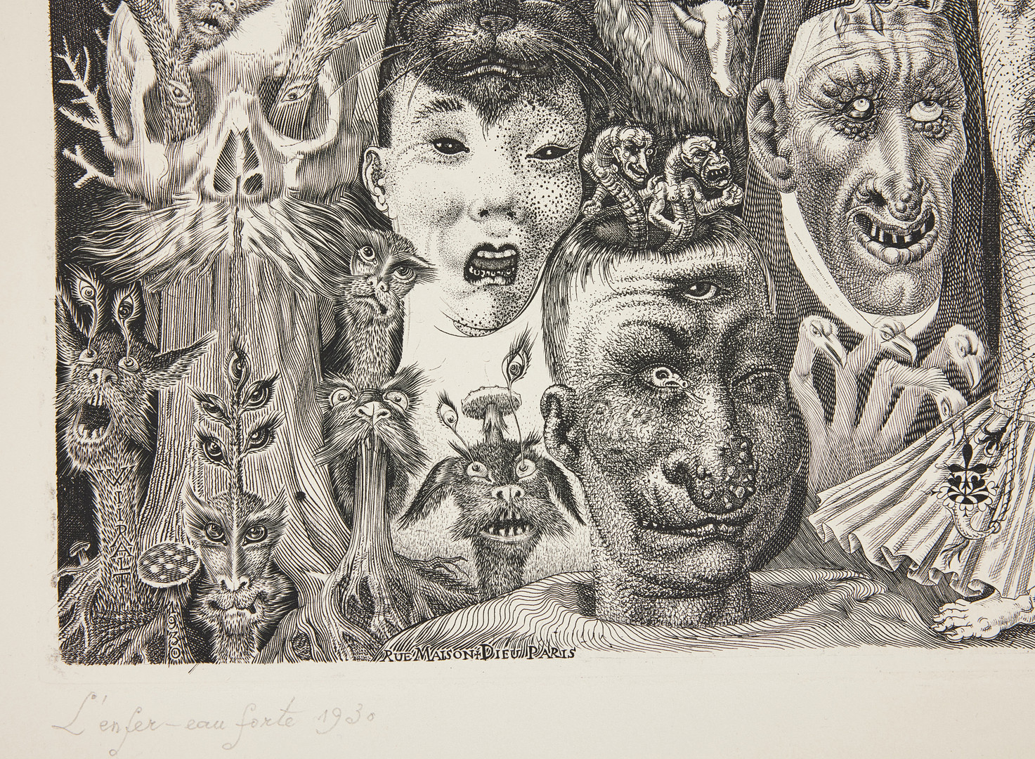 l'enfer, extrait, gravure d'Edward Wiraalt. 